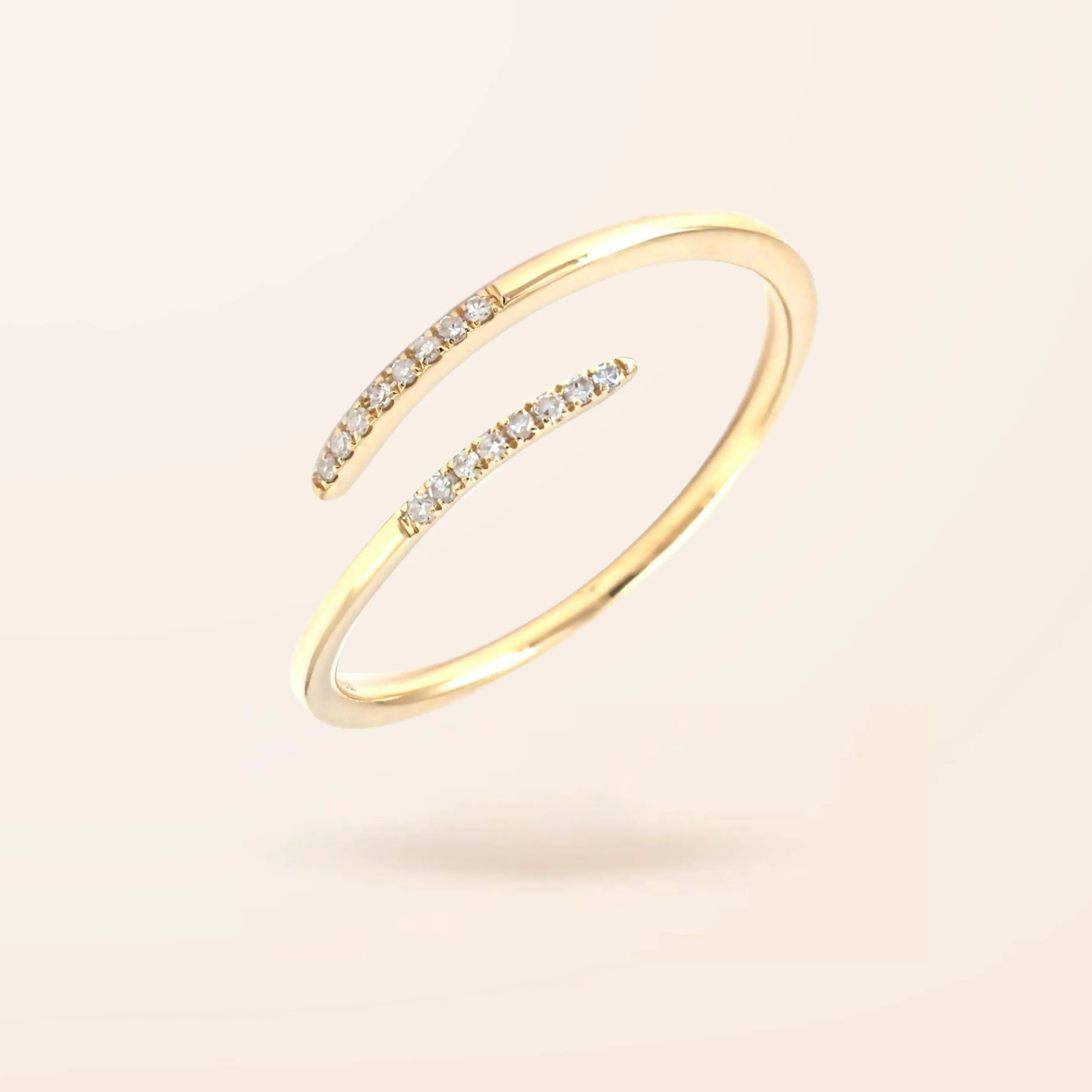 14K Gold Diamond Wrap Ring