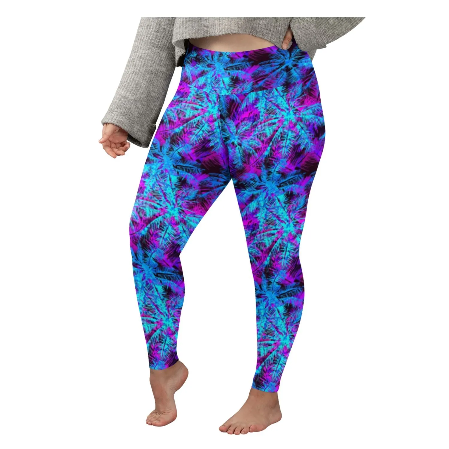 24/7 Leggings - Electric Palms