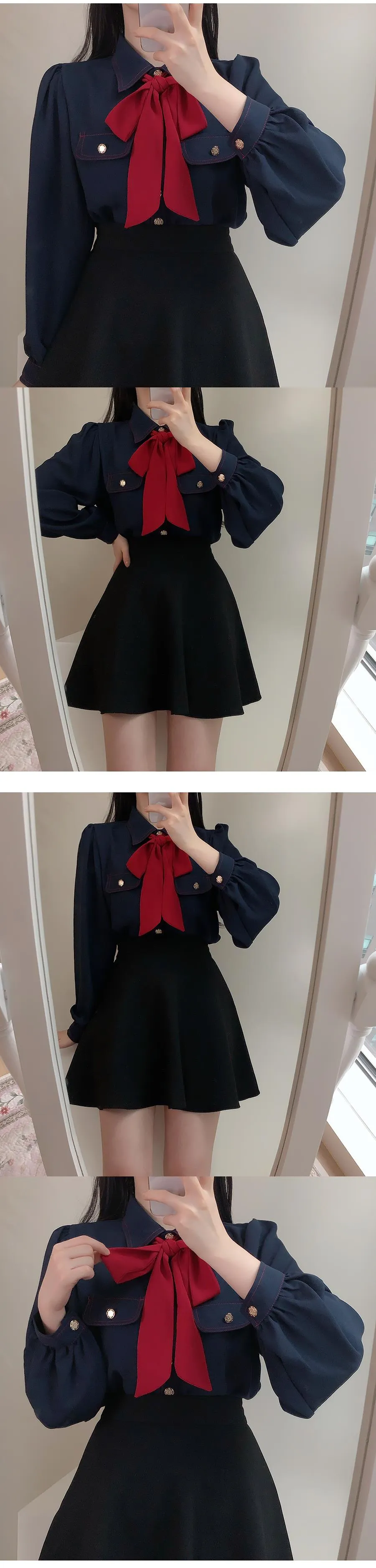 Academia Style Shirt with Bow