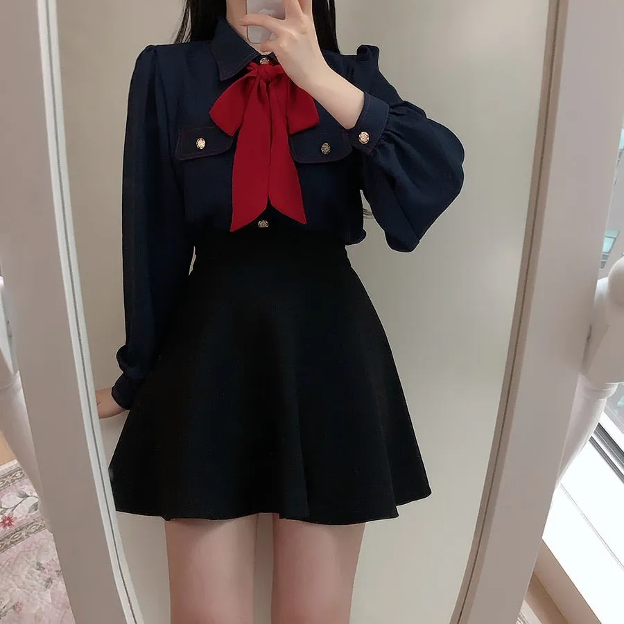 Academia Style Shirt with Bow