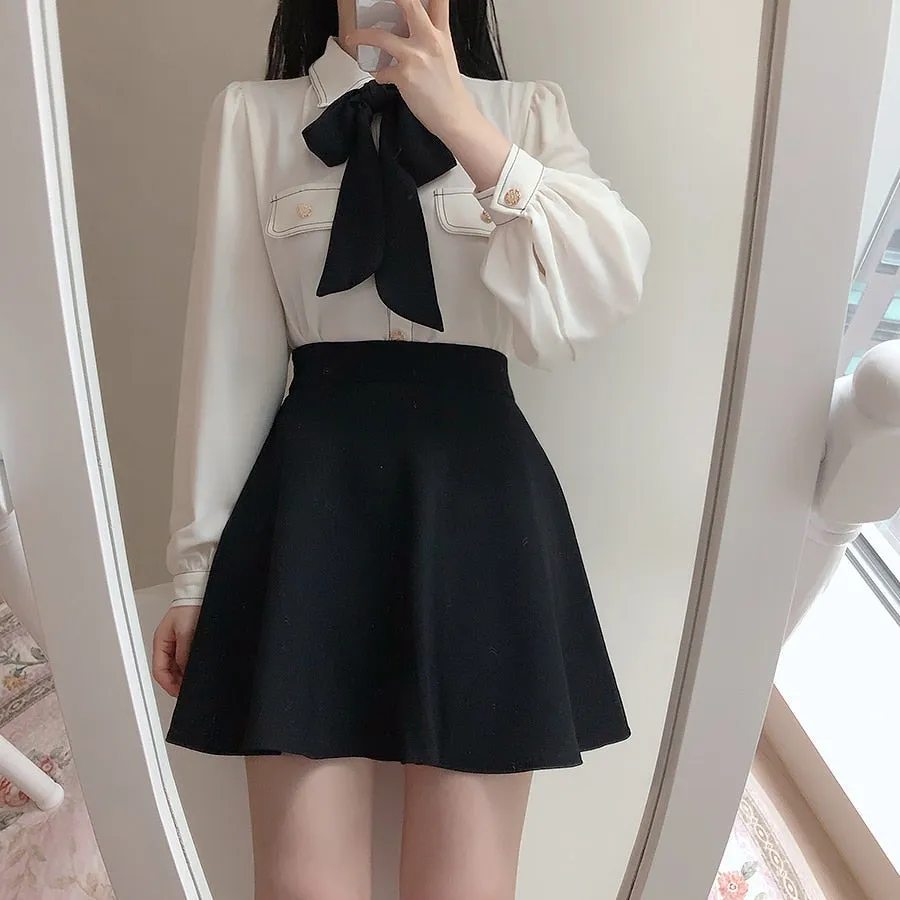 Academia Style Shirt with Bow