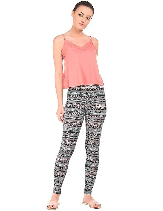 Aeropostale Printed Cotton Spandex Leggings