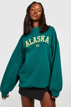 Alaska Embroidered Oversized Sweater