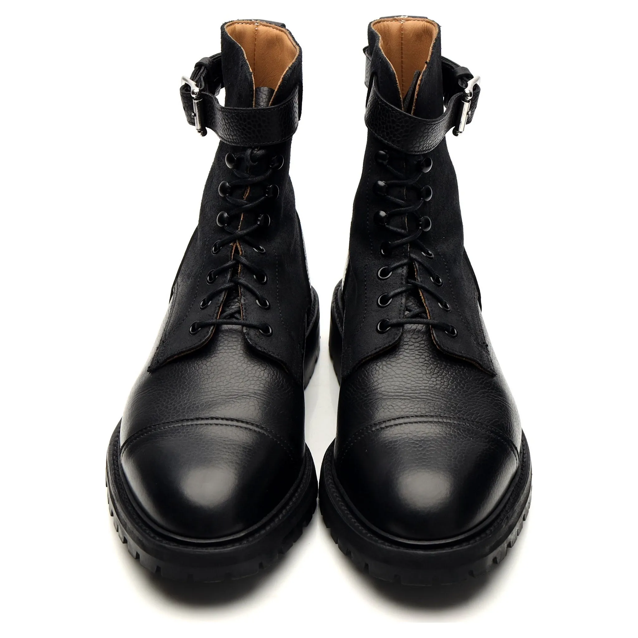 'Aldershot' Black Leather Boots UK 7 E