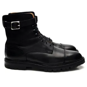 'Aldershot' Black Leather Boots UK 7 E