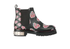 Alexander McQueen Floral Ankle Boots