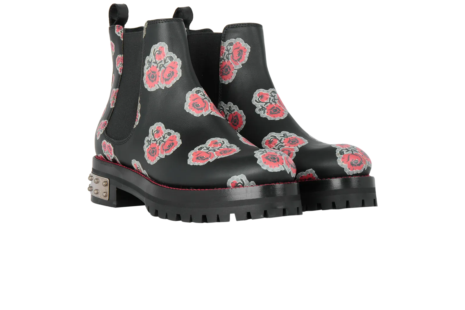 Alexander McQueen Floral Ankle Boots