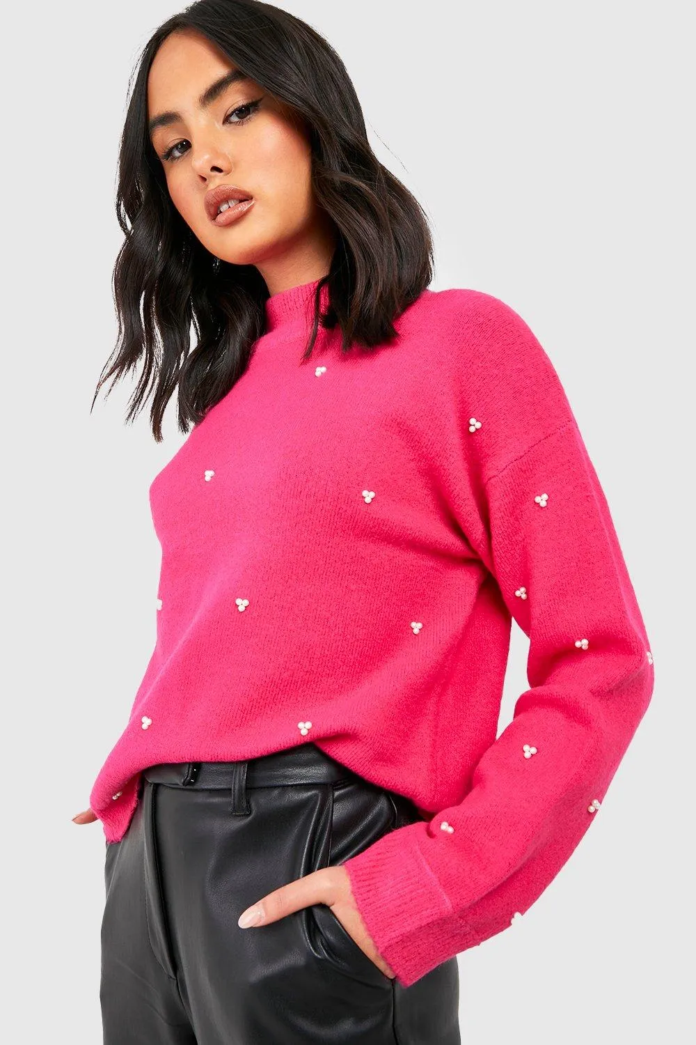 All Over Pearl Detail Sweater