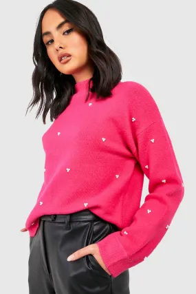 All Over Pearl Detail Sweater