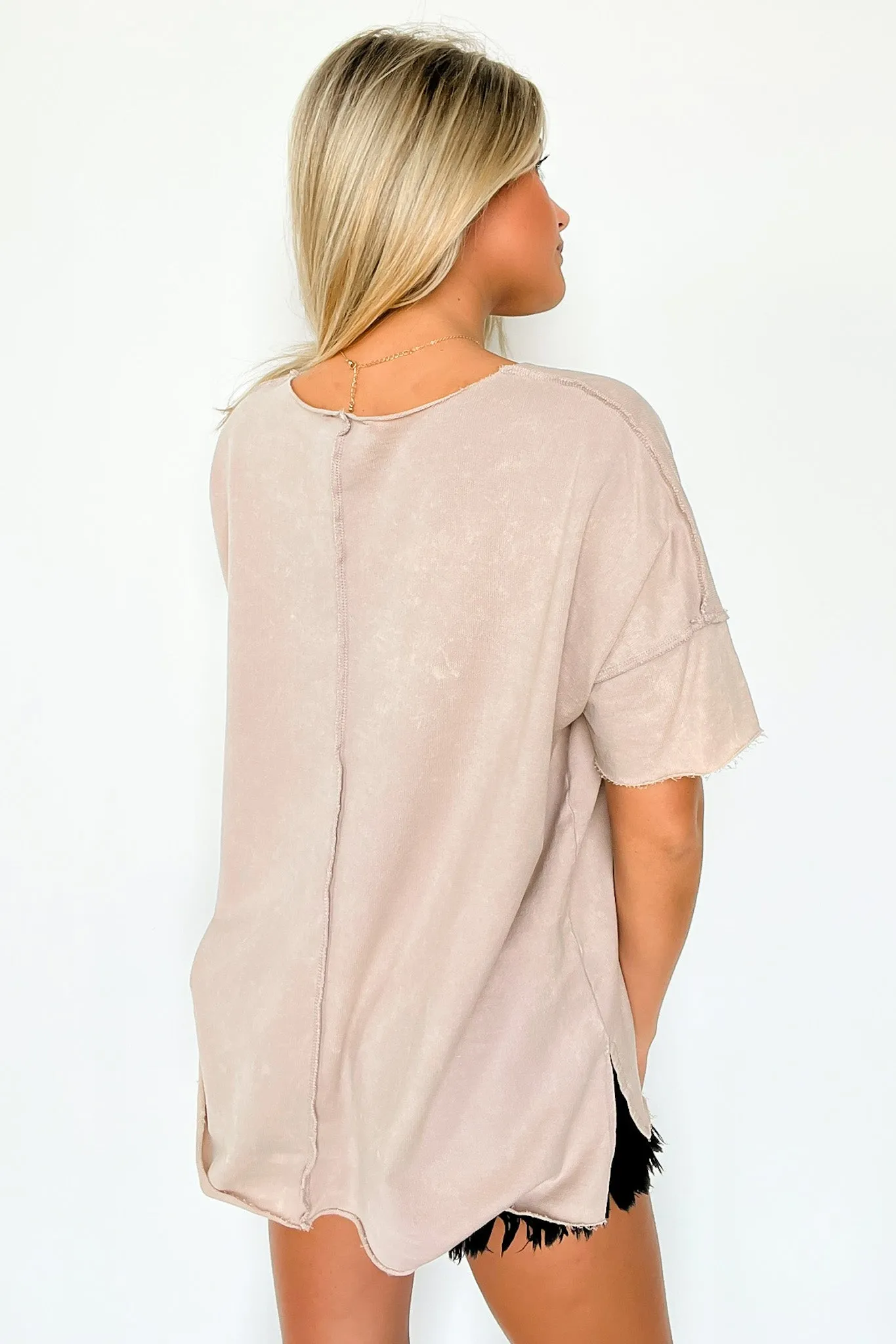 Amayah Mineral Wash Raw Edge Top - BACK IN STOCK