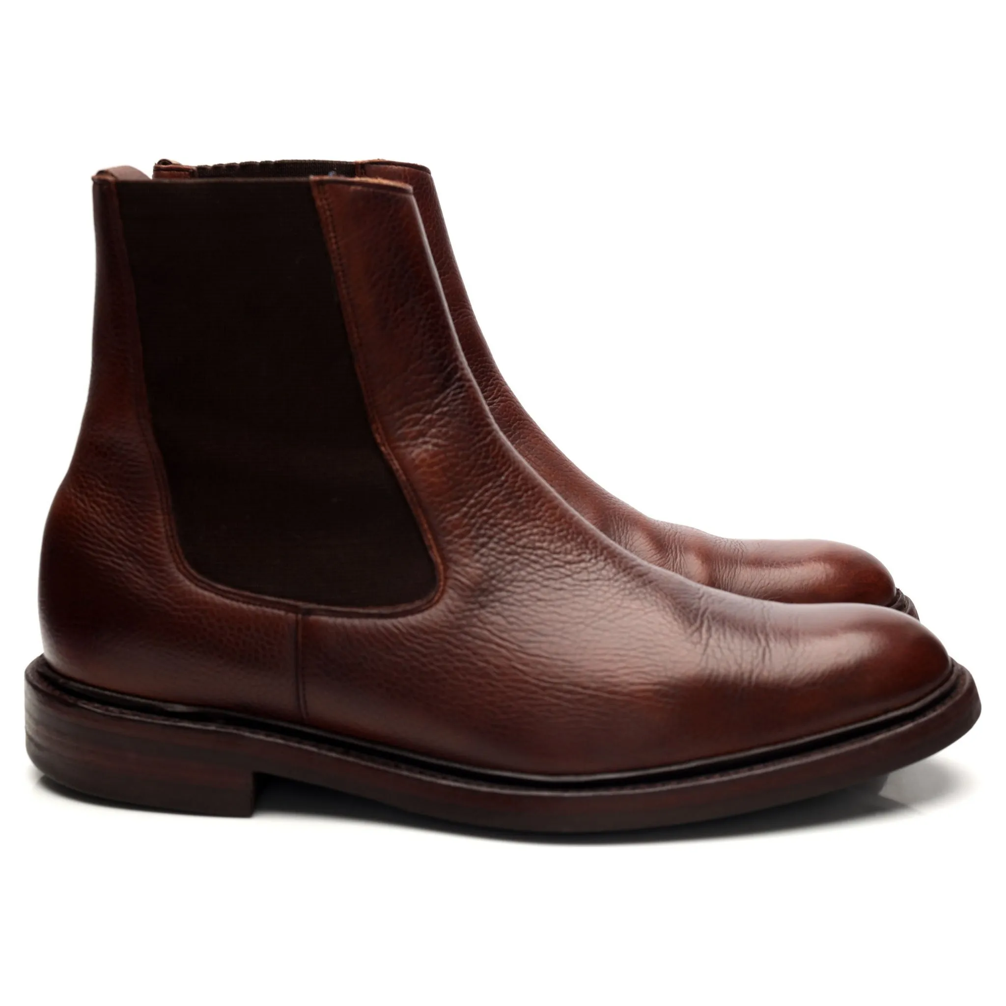 'Ashby' Brown Leather Chelsea Boots UK 9.5 F