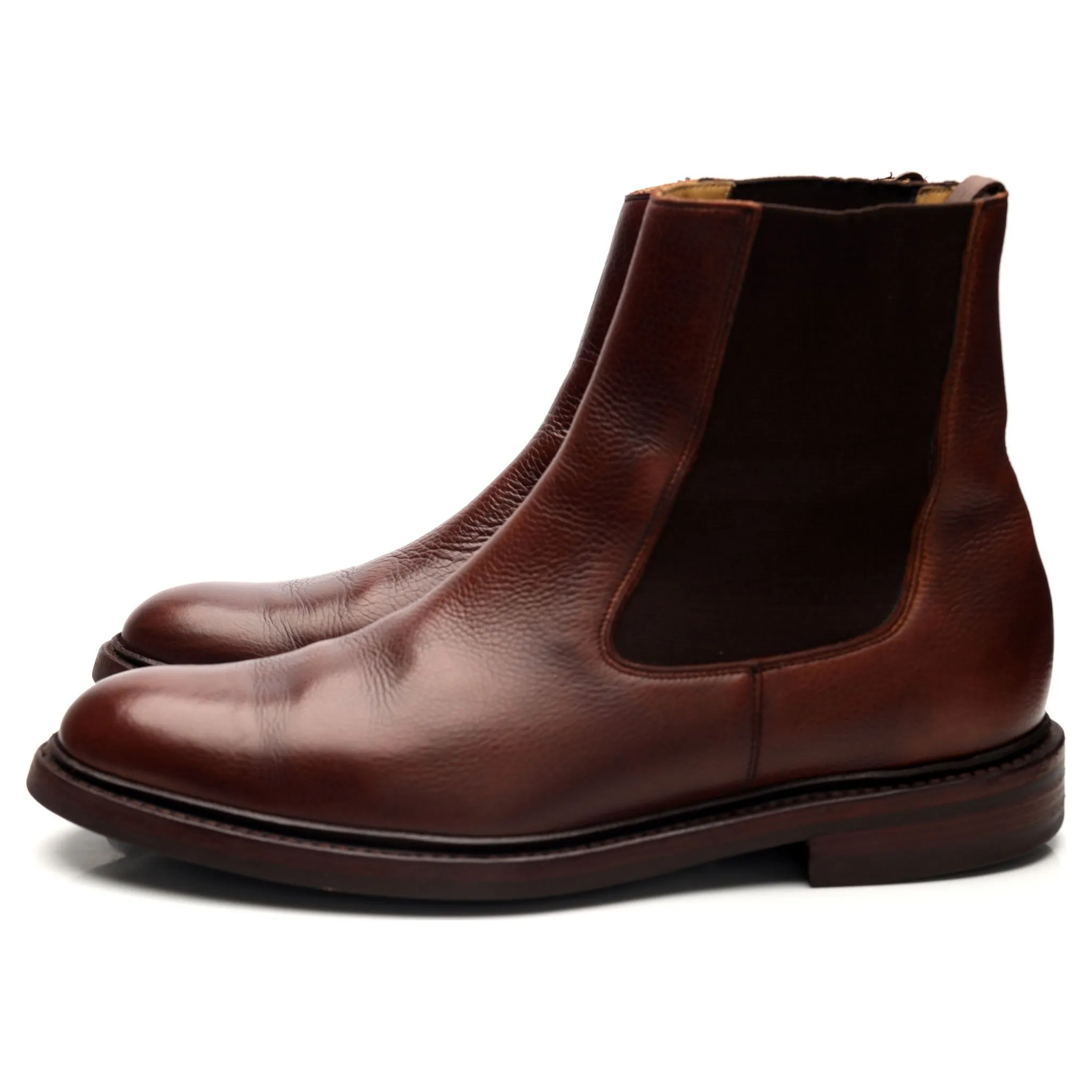 'Ashby' Brown Leather Chelsea Boots UK 9.5 F