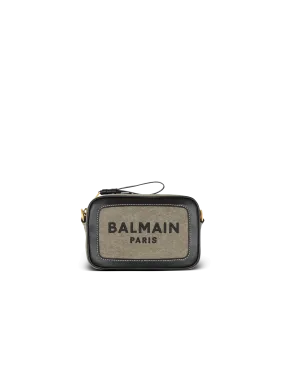 B-Army canvas and leather clutch