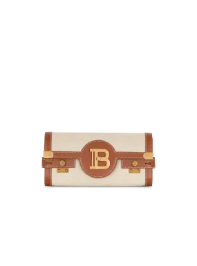 B-Buzz 23 leather and canvas clutch bag