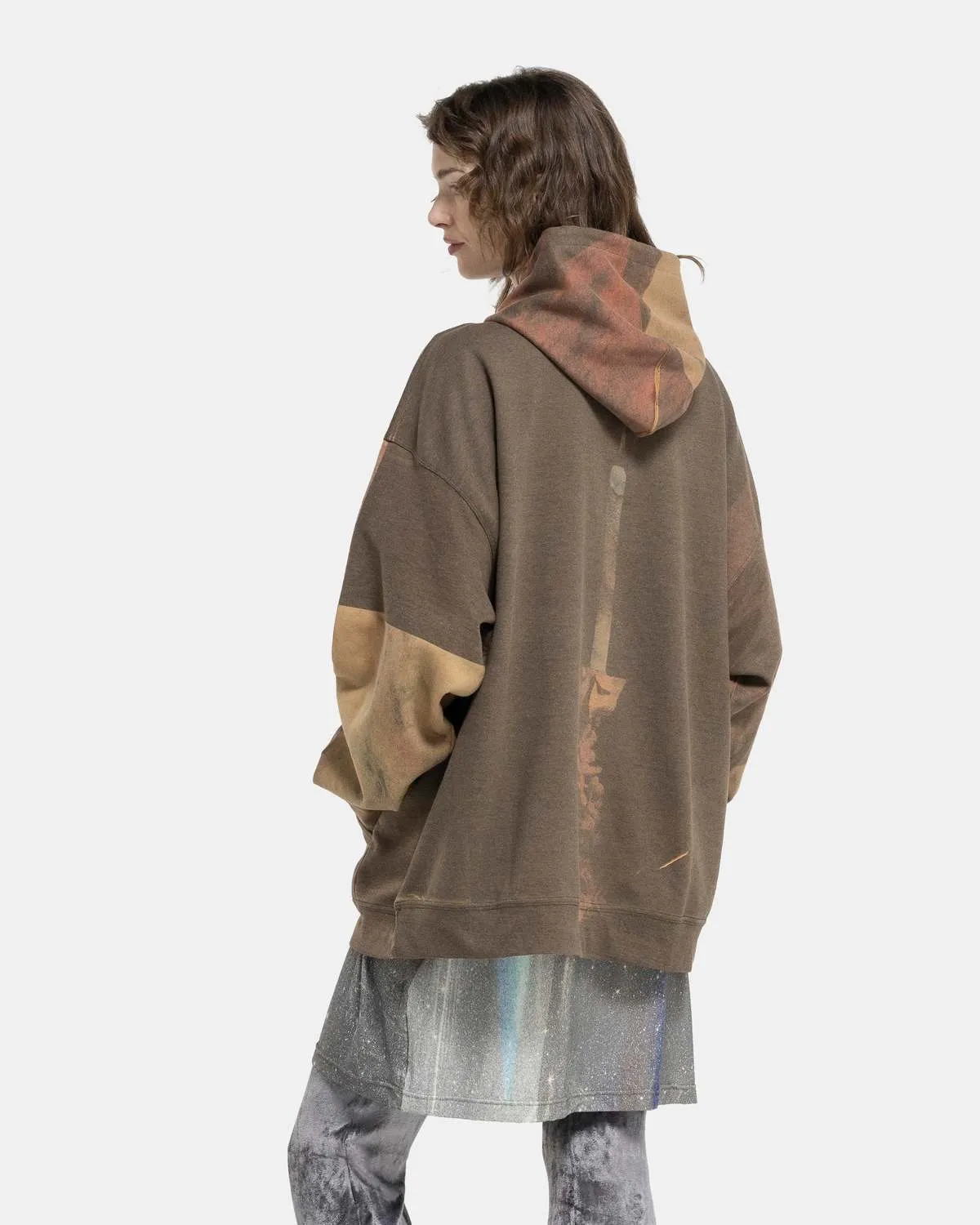 BB Printed Hoodie sweater - Brown