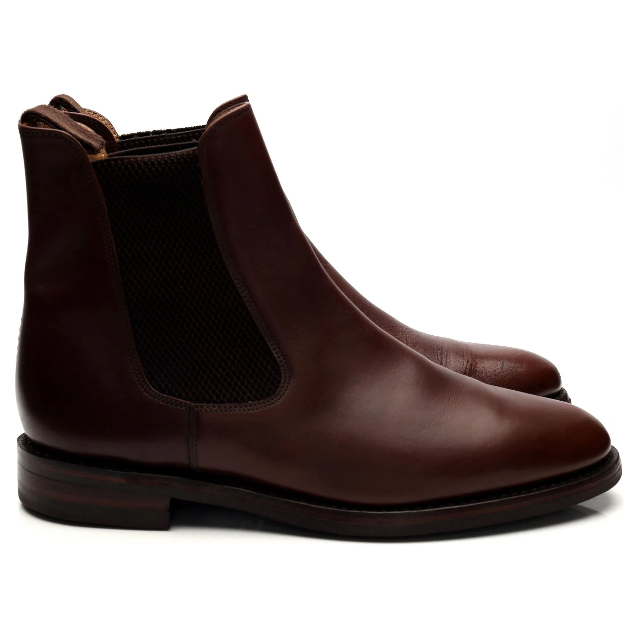 'Blenheim' Brown Leather Chelsea Boots UK 8 F