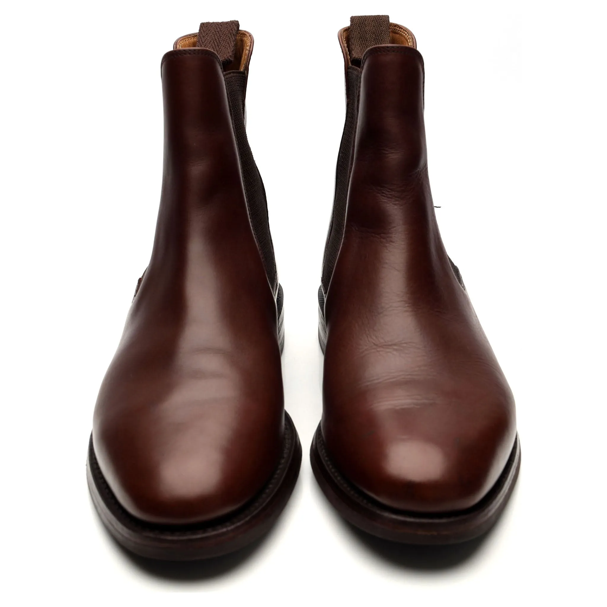 'Blenheim' Brown Leather Chelsea Boots UK 8 F