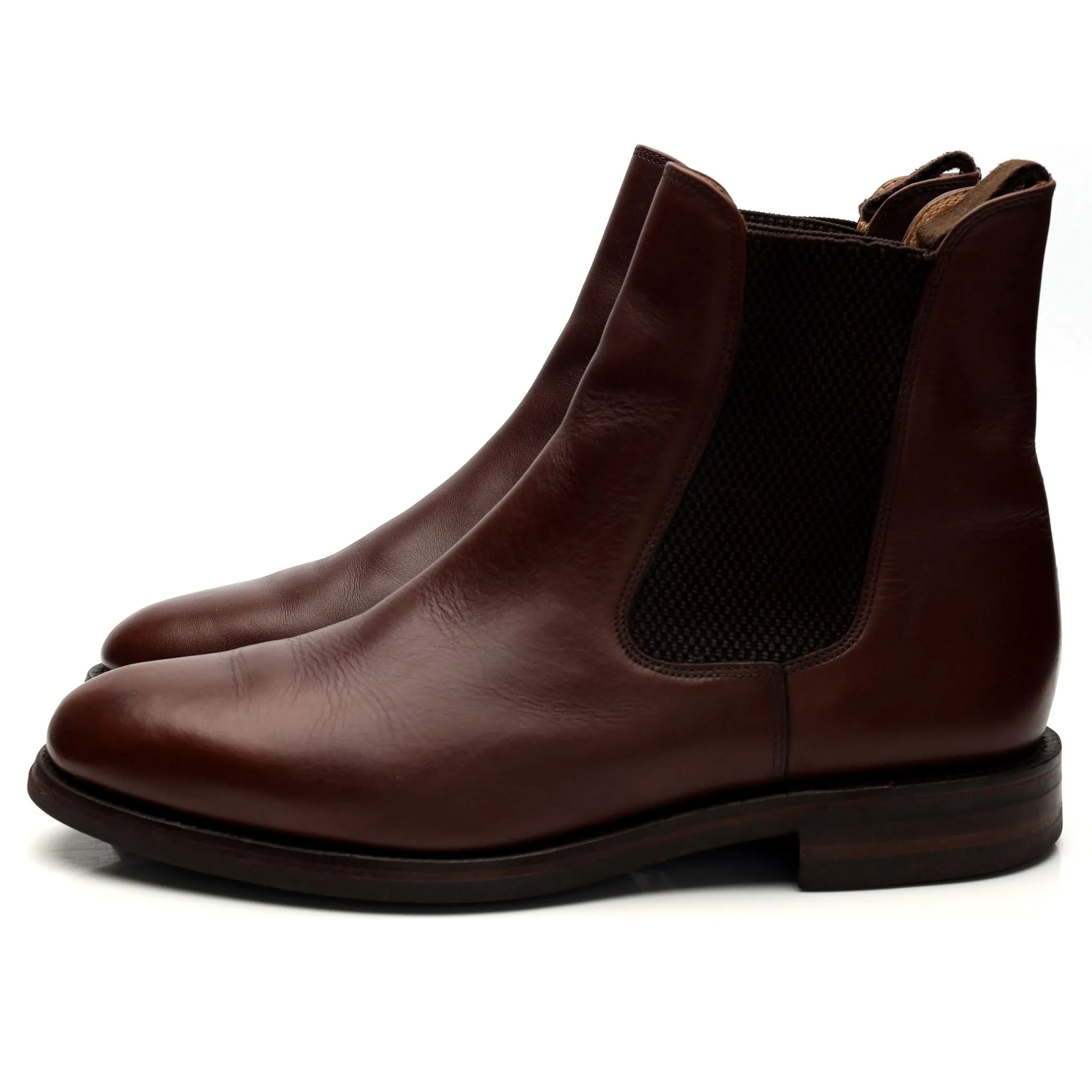 'Blenheim' Brown Leather Chelsea Boots UK 8 F