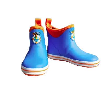 Blue/Orange Buoy Ankle Boots