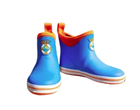 Blue/Orange Buoy Ankle Boots