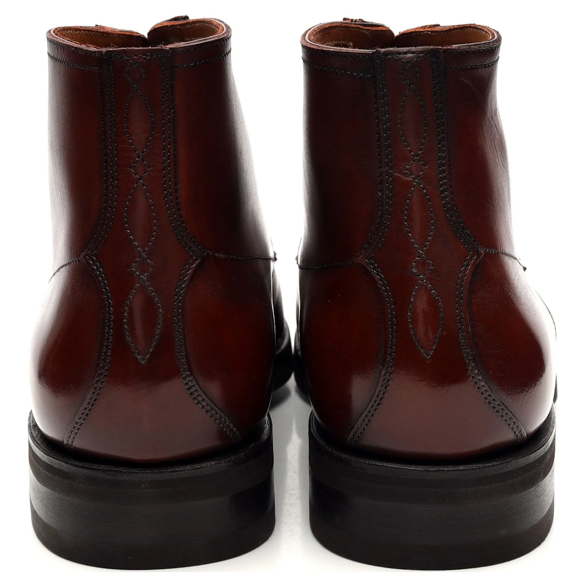 'Brossa' Cognac Tan Brown Leather Boots UK 8.5