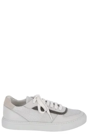 Brunello Cucinelli Monili-Embellished Lace-Up Sneakers