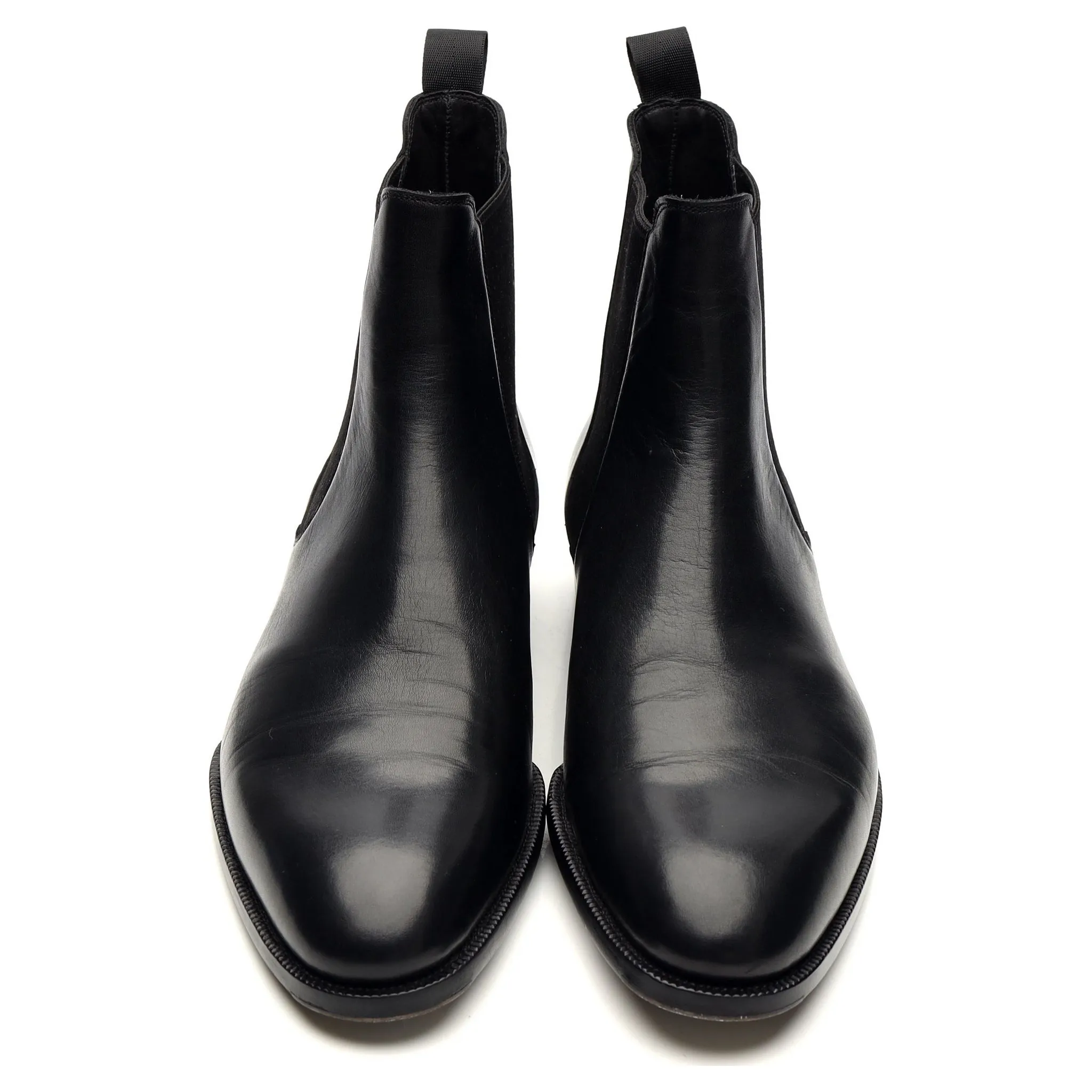 'BTS 211' Black Leather Chelsea Boots UK 8.5