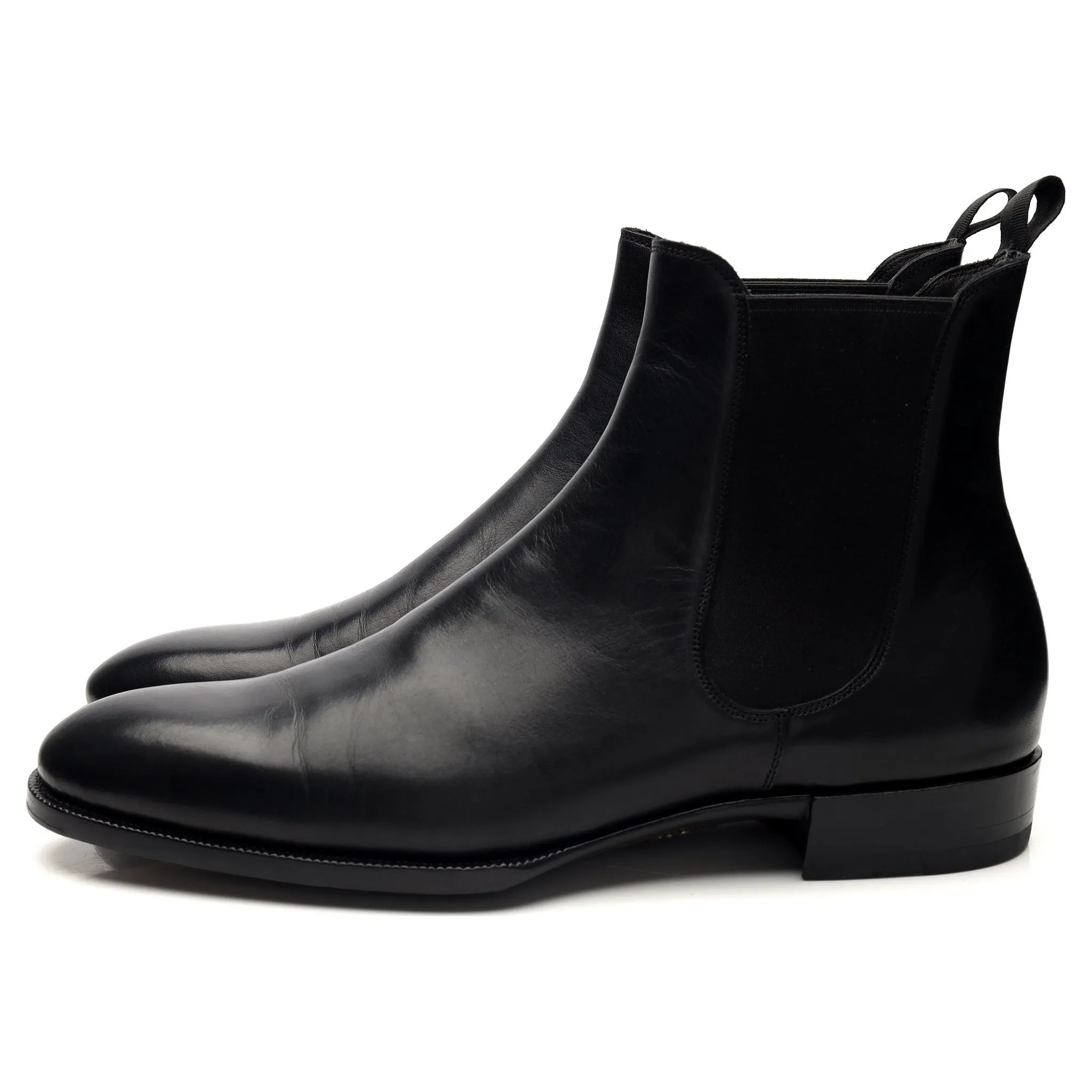 'BTS 211' Black Leather Chelsea Boots UK 8.5