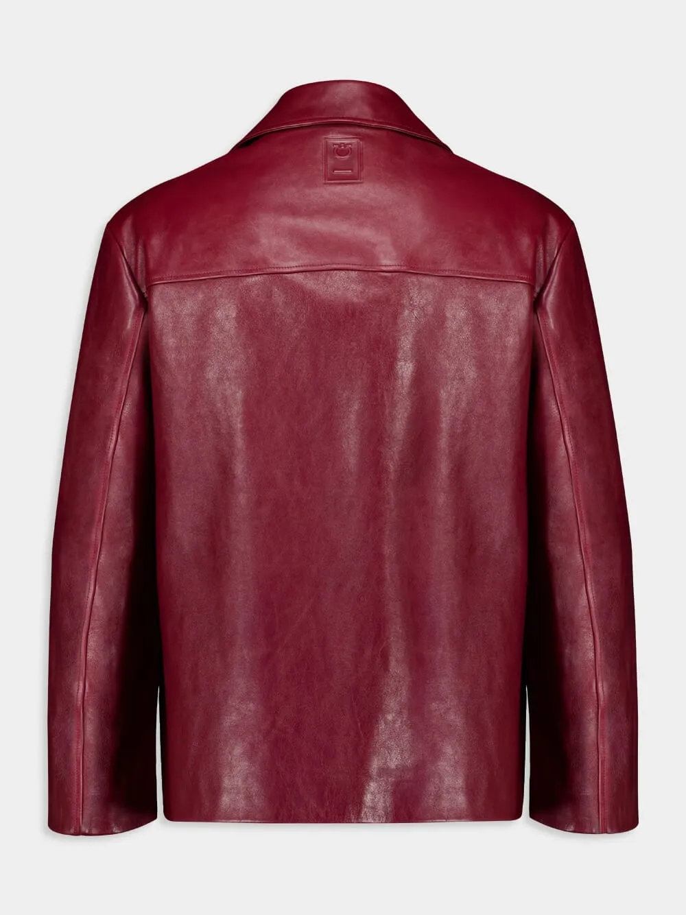 Burgundy Leather Coat