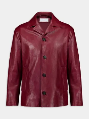 Burgundy Leather Coat