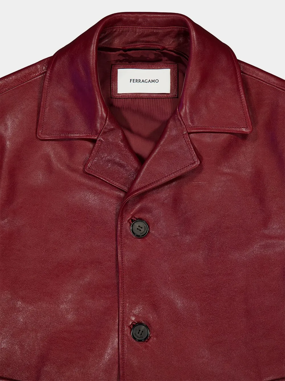 Burgundy Leather Coat