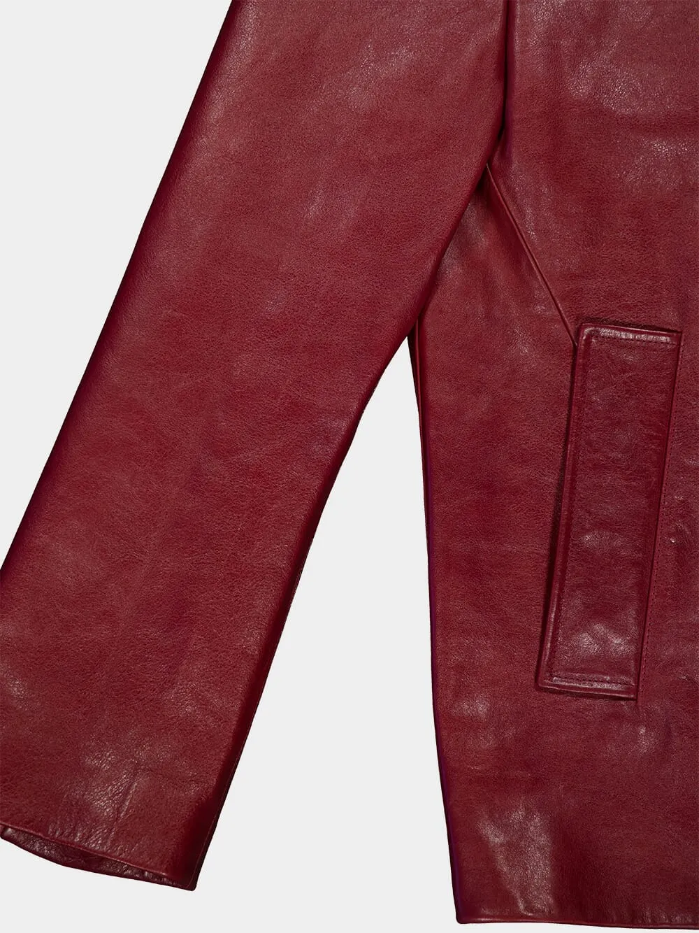 Burgundy Leather Coat