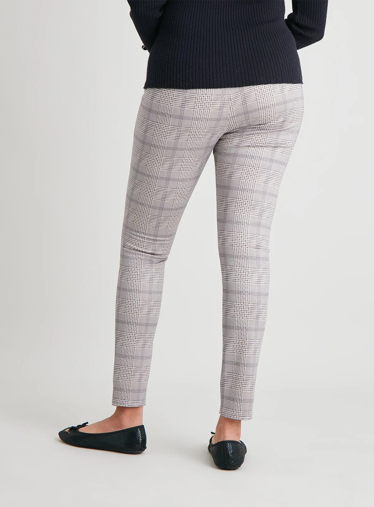 Buy Grey Check Print Leggings - 16 | Leggings | Tu