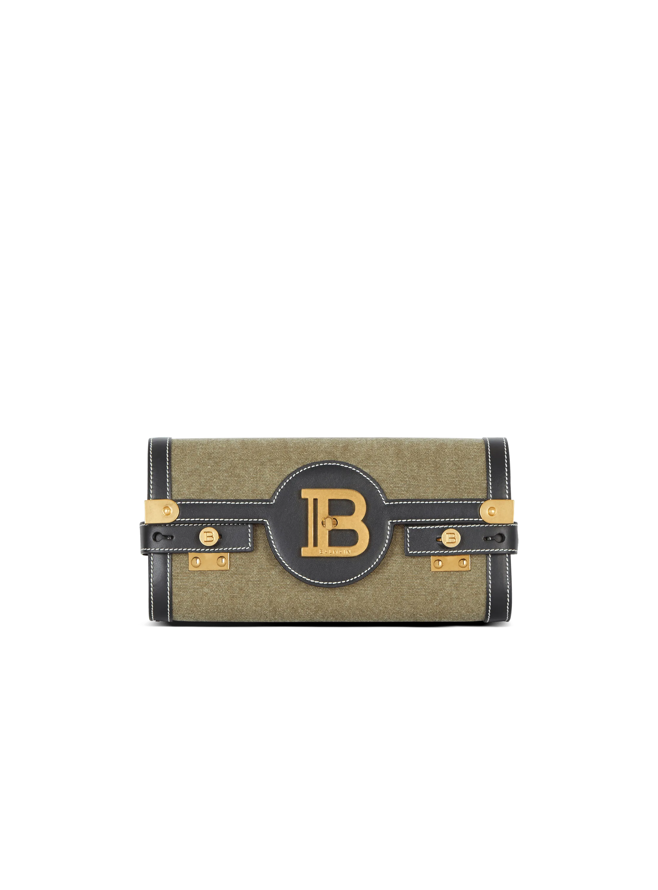 Canvas B-Buzz 23 clutch bag with leather panels