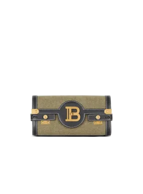 Canvas B-Buzz 23 clutch bag with leather panels