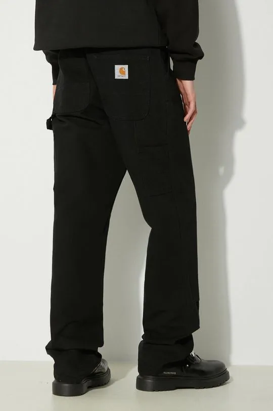 Carhartt WIP cotton trousers Double Knee Pant black color I031501.8902