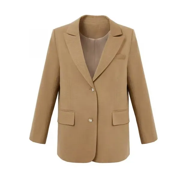 Classic suit blazer with two buttons for women