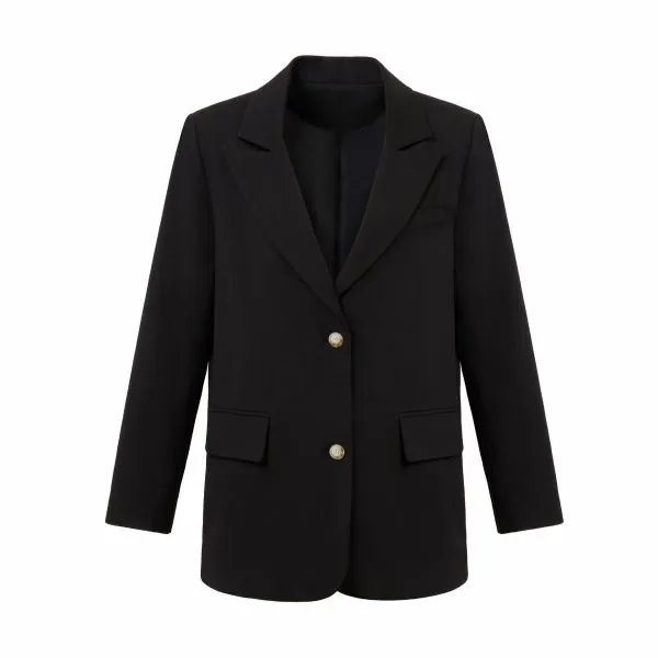 Classic suit blazer with two buttons for women