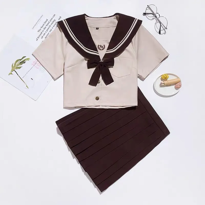 Cosplay milk tea colour jk uniforms Japan uniform set