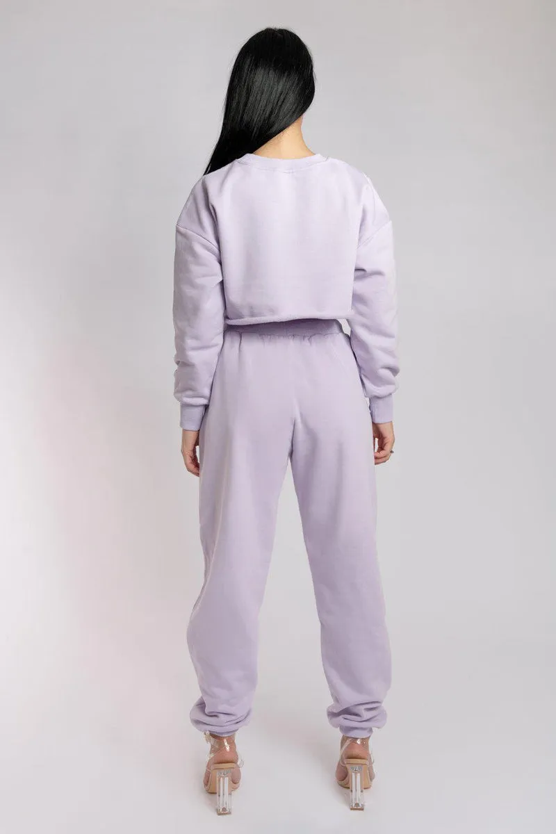 CXIX Oversized Jogger Bottoms - Lilac