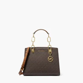 Cynthia Small Signature Logo Satchel