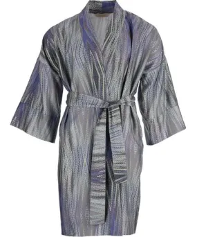 Decoflux Home Men's Kimono Creation Blue & Matching Cotton Bag