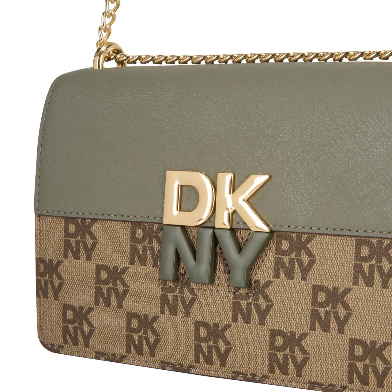 DKNY Echo Small Chain Crossbody Bag - Chino  Olive