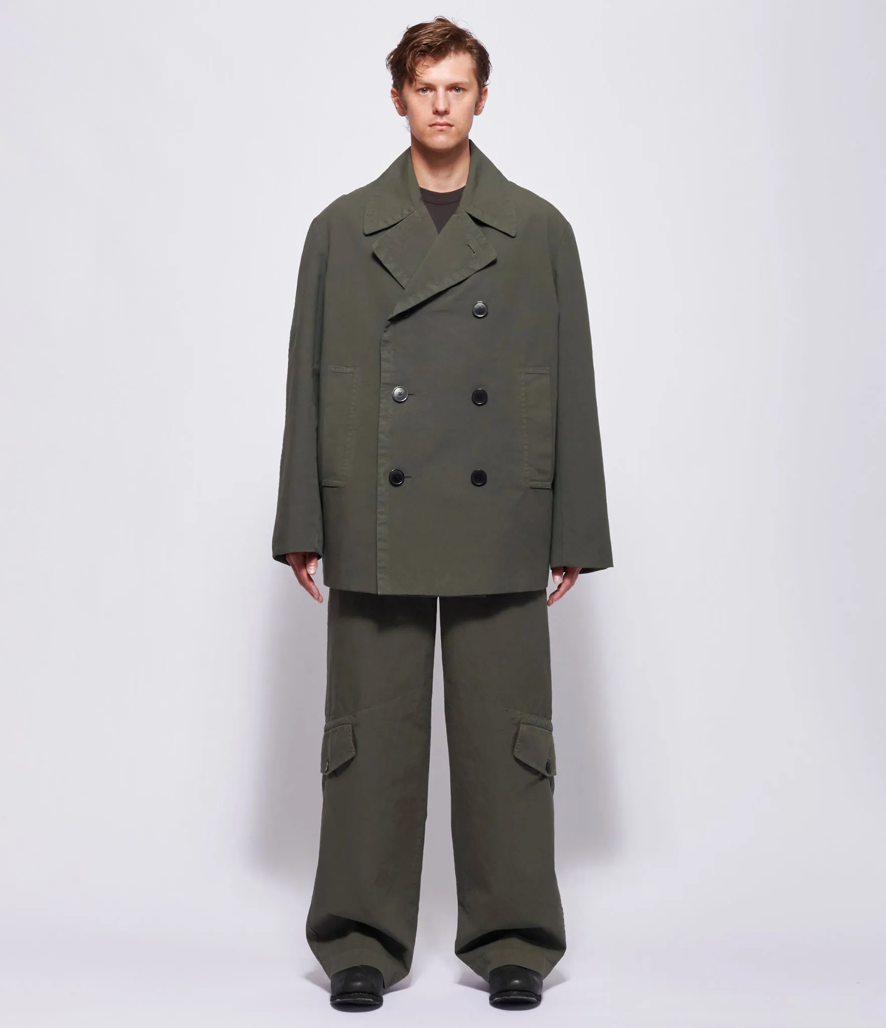 Dries Van Noten Mens Grey Razel Short Coat