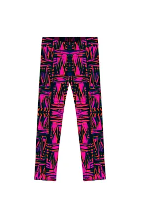 Ego Lucy Pink Colorful Trendy Printed Fashion Leggings - Girls