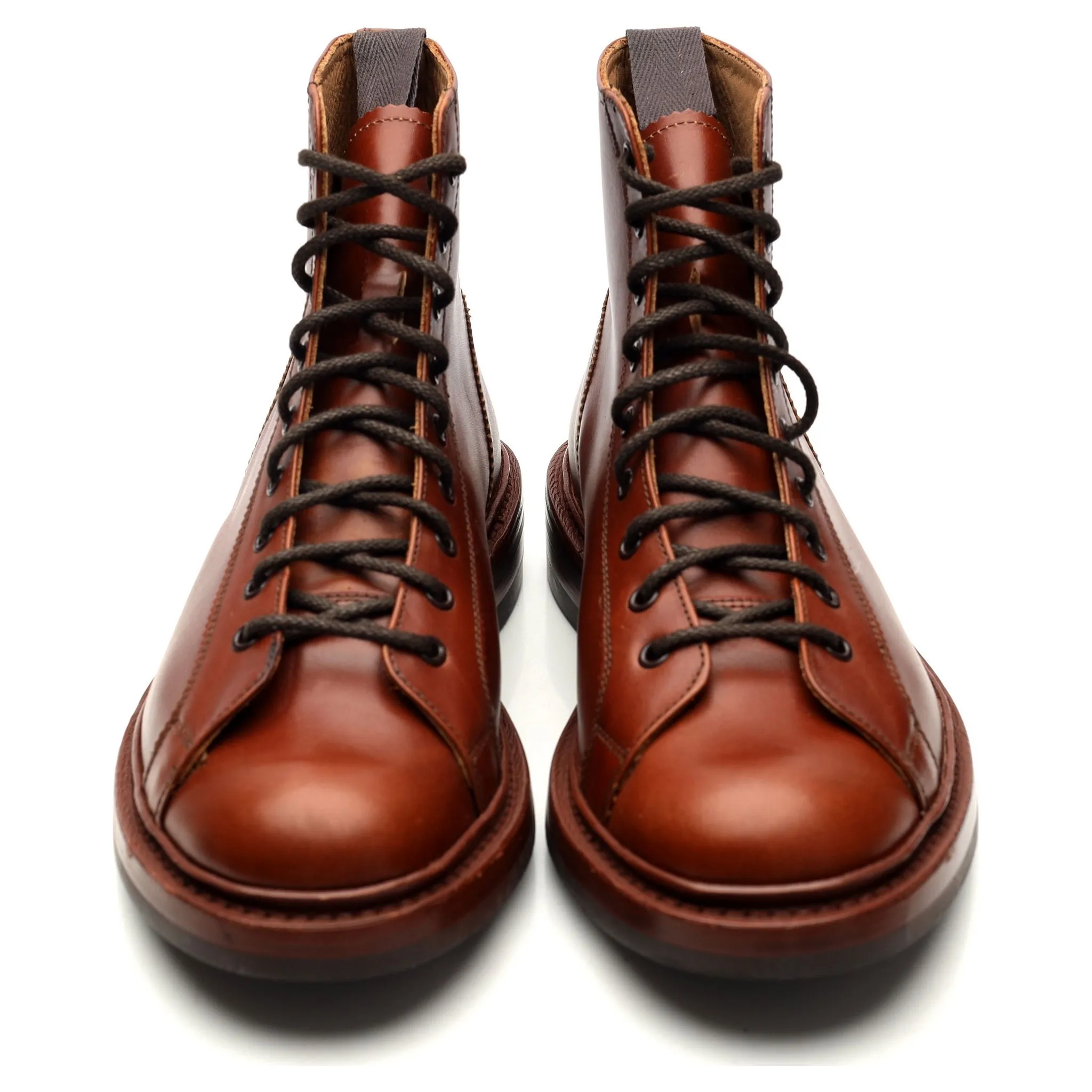 'Ethan' Tan Brown Leather Monkey Boots UK 7