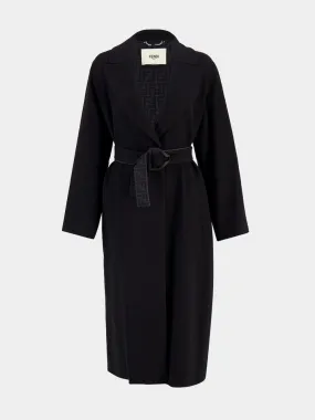 FF Black Wool Coat