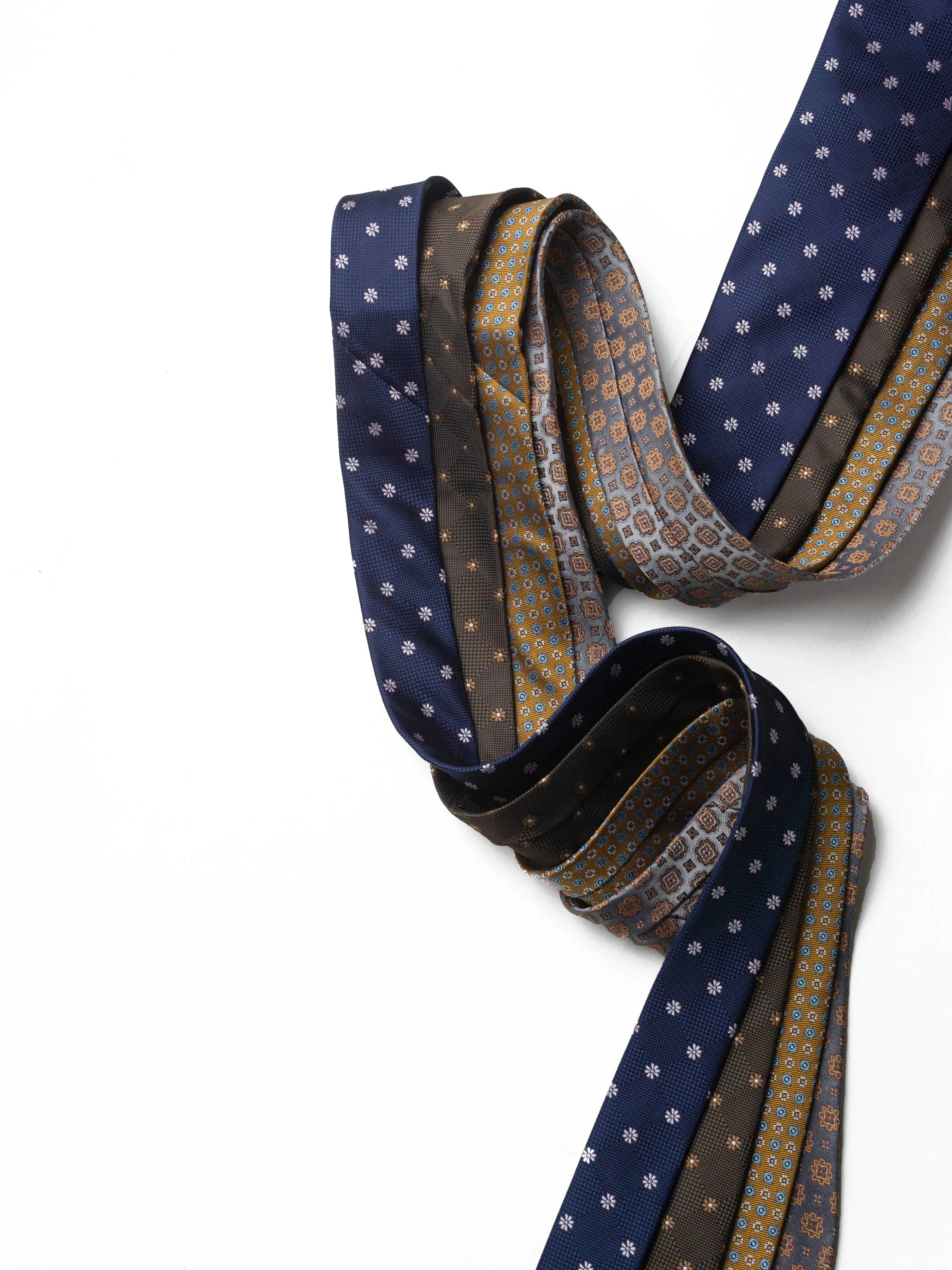 Floral Medallion Tie - Navy Blue