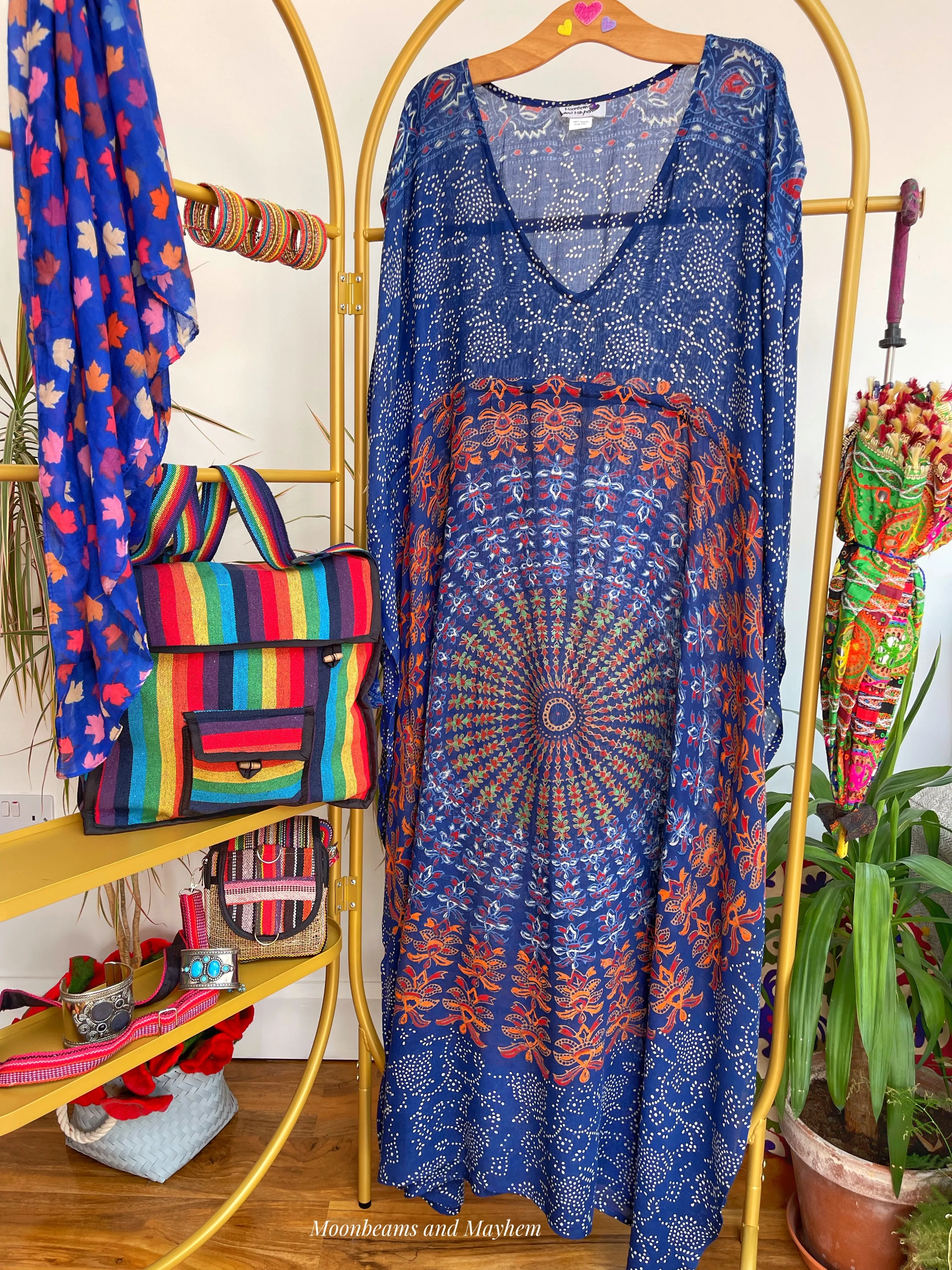 FOLK TOWN MOROCCAN BLUE KAFTAN