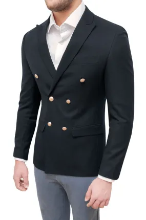 GIACCA UOMO DIAMOND SARTORIALE NERO BLAZER DOPPIOPETTO ELEGANTE INVERNALE